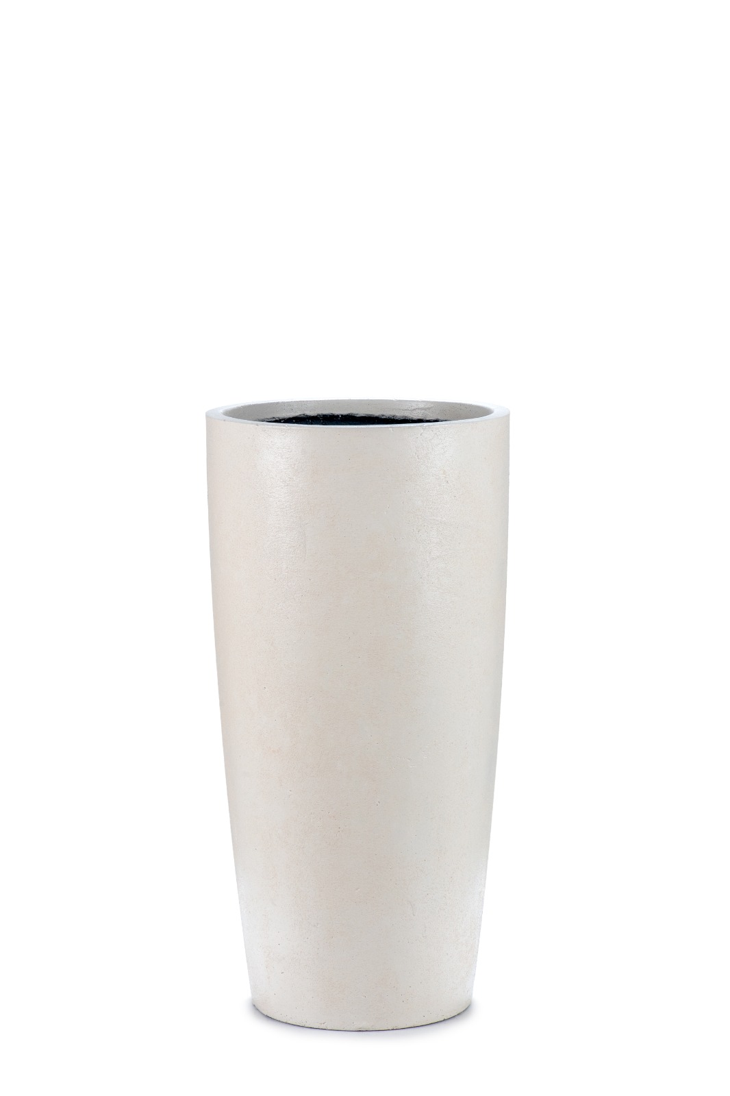 Yuvarlak Saksı 3. Boy Beyaz Q 35xH70 cm